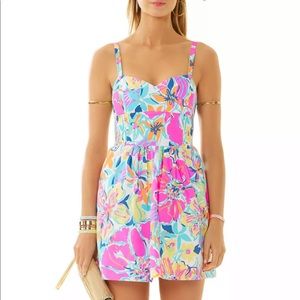 LILLY PULITZER Christine Floral Bustier Dress NWOT